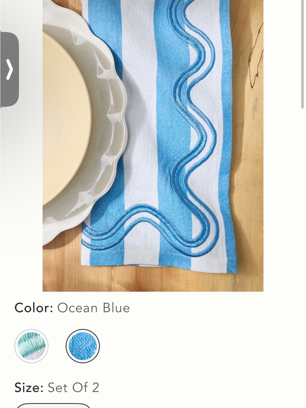 NWOT Anthropologie Cloth Napkins (set of 2)